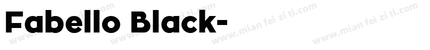 Fabello Black字体转换